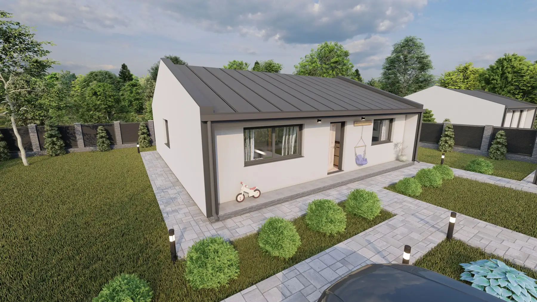 Casă din lemn 100 mp parter Prima 100 — Logicassa