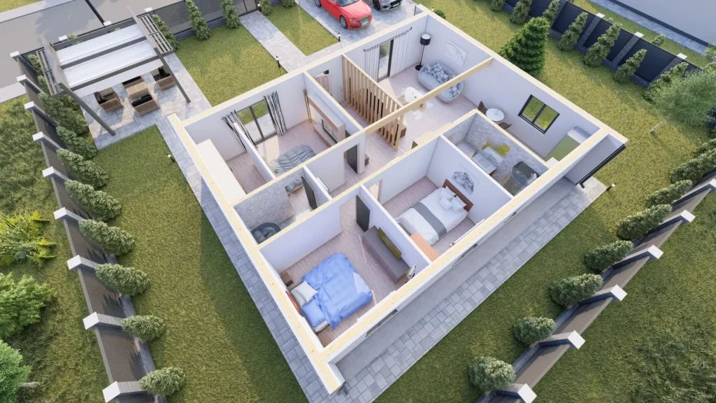 casa pe structura de lemn prima 120 3 1